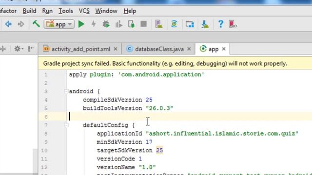 حل مشكلة الغرادل للرسالة ErrorA problem occurred configuring project 'app' buildToolsVersion is no смотреть онлайн