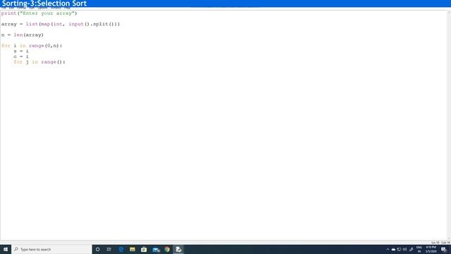 Selection Sort Algorithm explained in Python - ChipTalksComputers смотреть онлайн