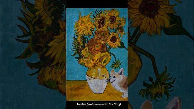 Unveiling Van Gogh's World: Acrylic Painting of My Corgi смотреть онлайн