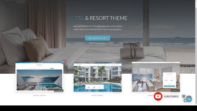 Marina - Hotel Resort WordPress смотреть онлайн