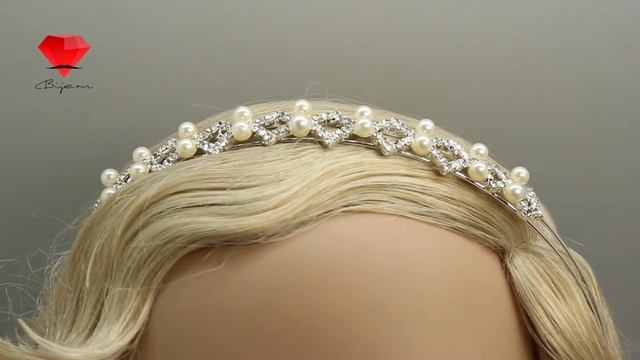 Bije.ru: Свадебный обруч для волос с искусственными жемчужинами Galadaing (Галадаинг) смотреть онлайн
