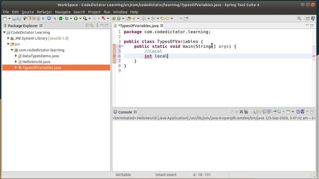 PART 5 : Variables And Type of Variables in Java(Local Variable, Instance Variable, Static Variable смотреть онлайн