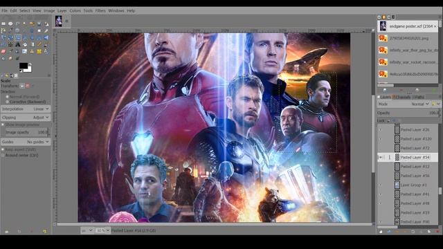 Avengers Endgame Poster - Gimp Time Lapse Tutorial смотреть онлайн