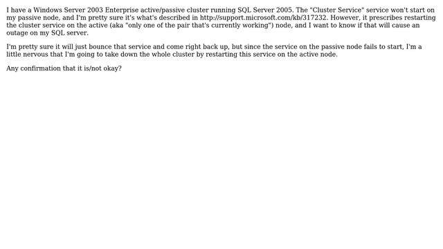 Will restarting the "Cluster Service" on the active cluster node cause any outages? (2 Solutions!!) смотреть онлайн