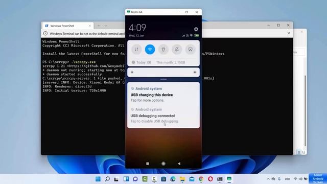 How to Connect Mobile to Laptop via USB Cable | Mirror your Android Screen to Laptop (Windows 11) смотреть онлайн
