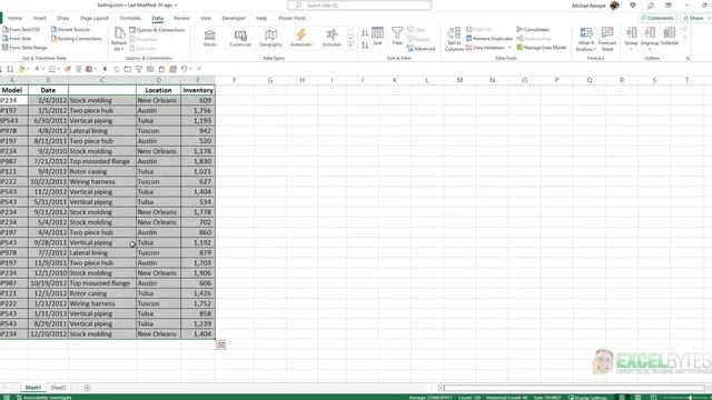 Excel Includes My Header Row When I Sort! смотреть онлайн