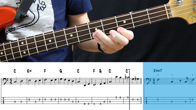 Van Morrison - Bright Side Of The Road (Bass cover with tabs) смотреть онлайн