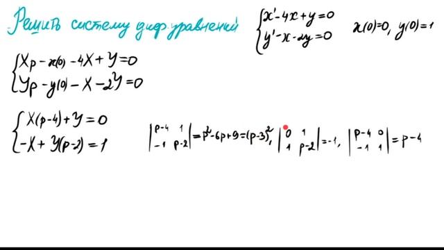 Решаем систему диф уравнений смотреть онлайн