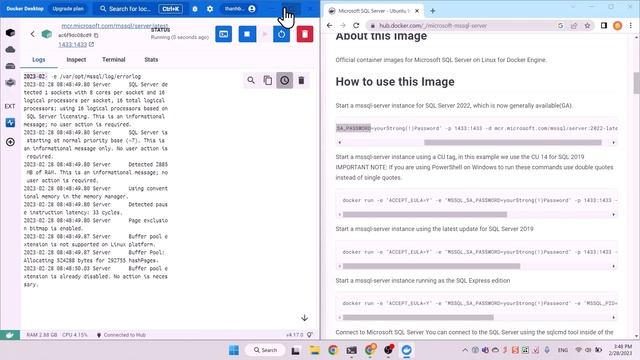 Demo install MSSQL with docker смотреть онлайн