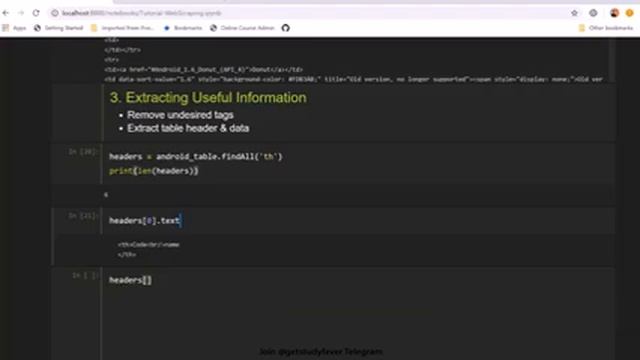 8.3 Web Scraping 03 Parsing HTML Tables смотреть онлайн