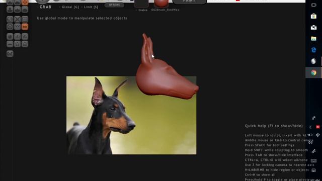 Digital sculpting sculptris tutorial Alpha 6 DOBERMAN 2 смотреть онлайн