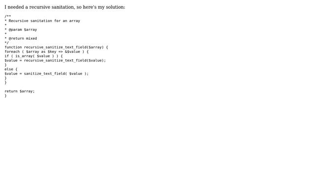 Wordpress: wordpress sanitize array? (4 Solutions!!) смотреть онлайн