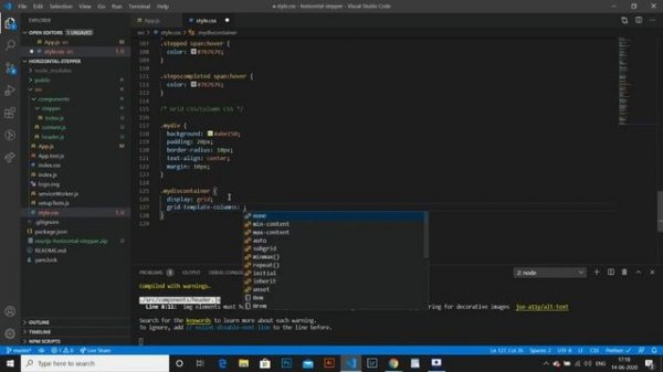 How to Create Multiple Column Layout using Display Grid CSS | React JS (Hindi)