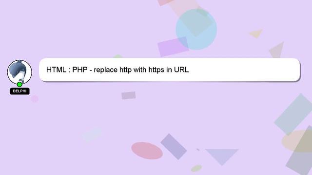 HTML : PHP - replace http with https in URL смотреть онлайн