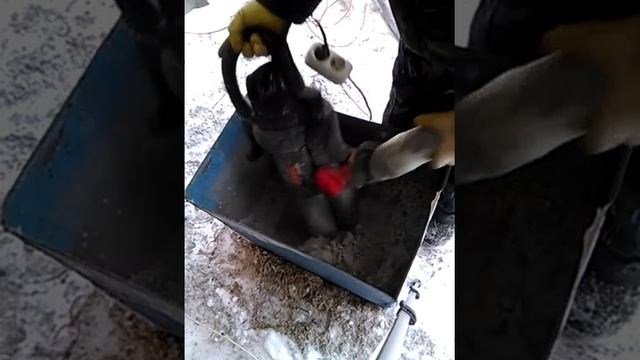 Задувка эковаты садовым пылесосом(2)