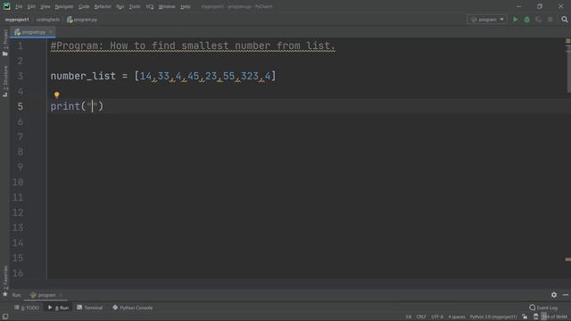 Find Smallest Number From List | Solutions For Python 100 Exercises | Program33 | CodingFacts смотреть онлайн