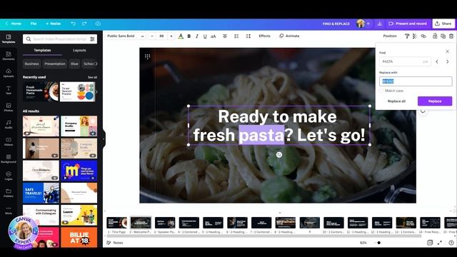 HOW TO quickly FIND & REPLACE TEXT in Canva! смотреть онлайн