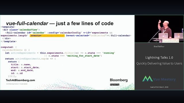 VUECONF US 2019 | How to quickly deliver value using Vue with Brad Balfour смотреть онлайн