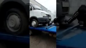 Погрузка газели на эвакуатор