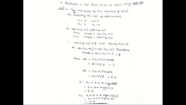 DDA LIne algorithm смотреть онлайн