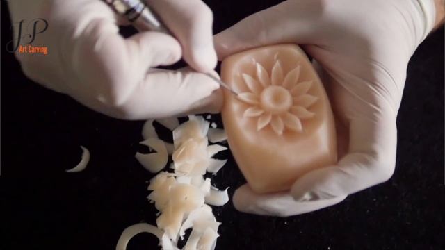 SOAP CARVING | How to a carve Flower in soap | Tutorial soap art смотреть онлайн