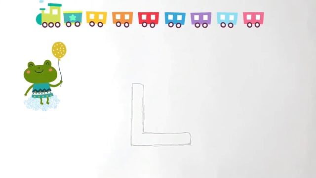 Draw the letter L for kids.Рисовать буква L для детей.Disegna la lettera L per i bambini. смотреть онлайн