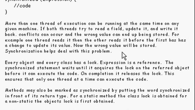 Java Tutorial 16.2 Try assert synchronized Part 2/2 смотреть онлайн