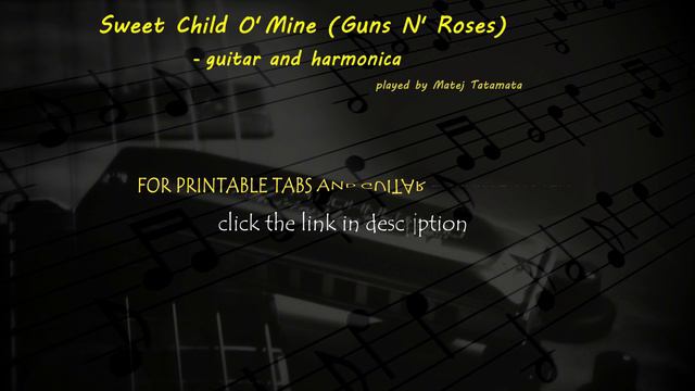 Sweet Child O' Mine - guitar and harmonica / chords & tabs смотреть онлайн