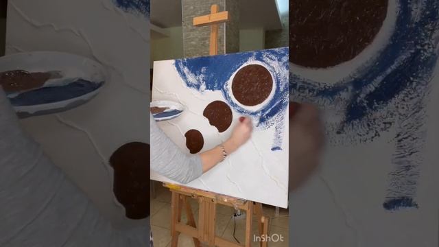 Painting with texture paste. "Parade of Planets."Interior Painting смотреть онлайн