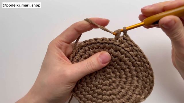 Вяжем переход от круга (донышка корзины) к стенкам изделия