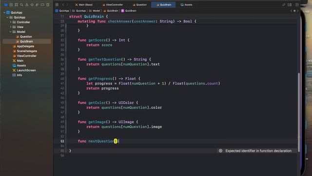 How to make a QUIZ App in iOS 16 from scratch with Xcode 14 and swift 5.7 using mvc architecture. смотреть онлайн
