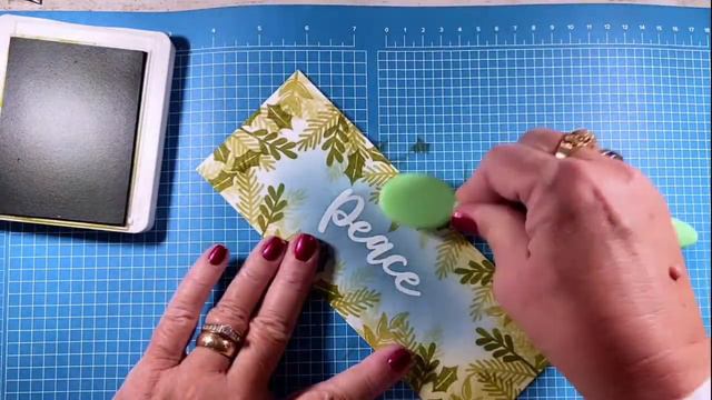 🔴Peace and Joy Slim Line Collage Stamping card tutorial by Kelly Stampin' Up! demo LIVE смотреть онлайн