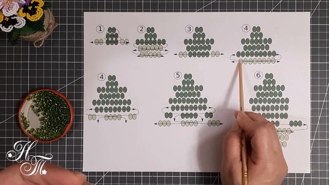 анютины глазки из бисера ? Бисероплетение для начинающих ? Цветы из бисера ? pansies made of beads смотреть онлайн