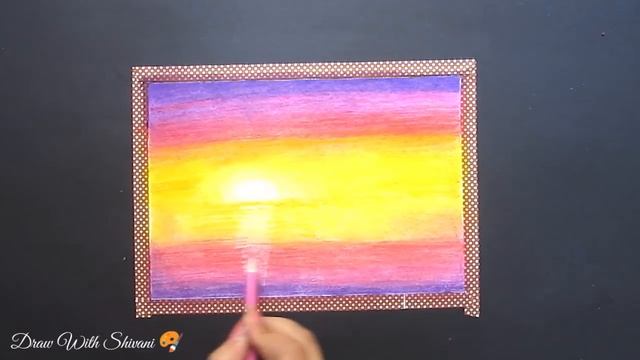 Easy Landscape using Oil pastels/ Landscape Drawing for beginners смотреть онлайн