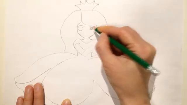 КАК НАРИСОВАТЬ ПРИНЦЕССУ КАРАНДАШОМ HOW TO DRAW PRINCESS PENCIL ПРОСТЫЕ ДОМАШНИЕ РИСУНКИ смотреть онлайн