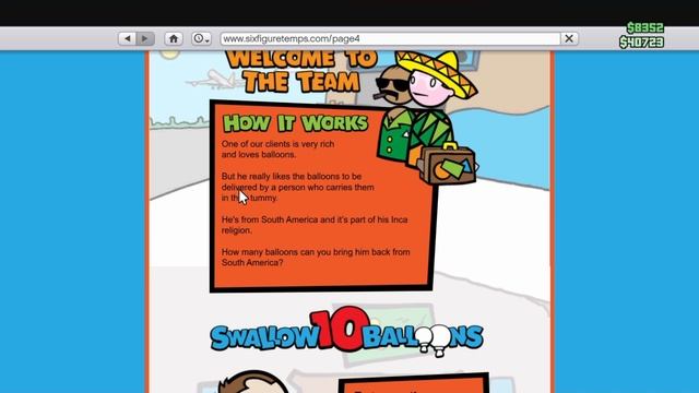 GTA 5 SIX FIGURE TEMPS “BALLOON CHALLENGE” HOW TO GET 200000$