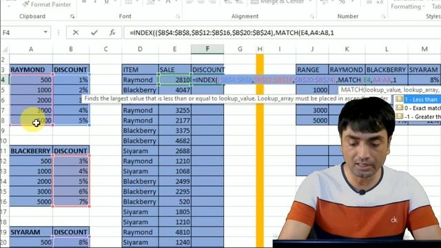 Index Match Formula - Reference & Area to Lookup Answer From 3 Different Tables | Part-2 Hindi смотреть онлайн