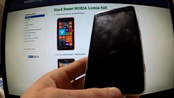 Hard Reset Nokia Lumia 625 - Factory Reset via the Settings menu