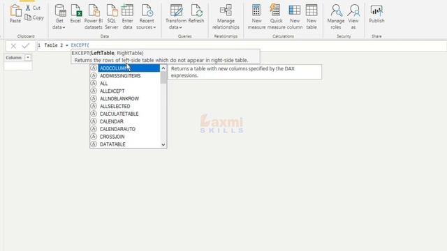 EXCEPT function (DAX) - DAX EXCEPT function in power bi desktop смотреть онлайн