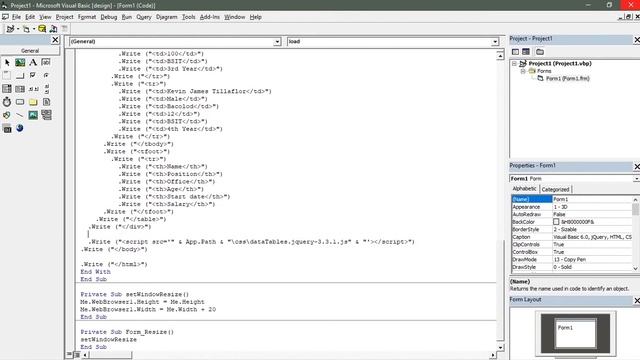 Bootstrap and jQuery in Visual Basic 6.0 ( Vb6 ) - Display static value in a table ( HTML / CSS ) смотреть онлайн