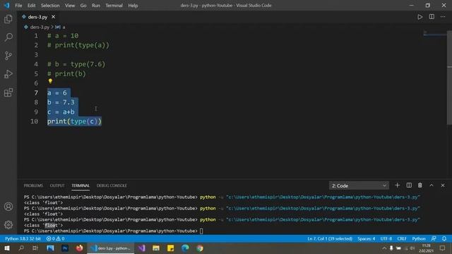 Python Ders #3 İnt ve Float Sayılar смотреть онлайн