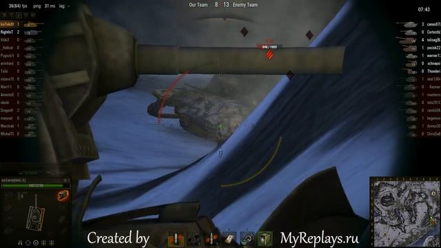 WOT: Arctic Region - IS-7 - 4 frags - Sniper, смотреть онлайн