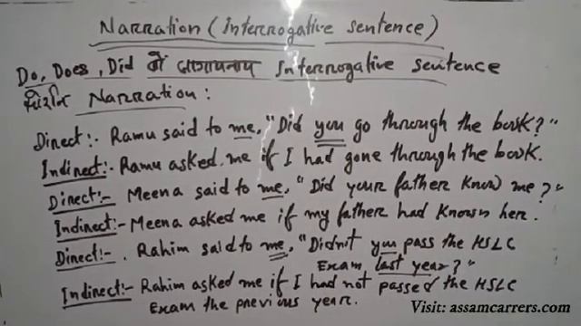 English Grammar | Direct to Indirect Narration | Bodo Medium | Part 6 смотреть онлайн