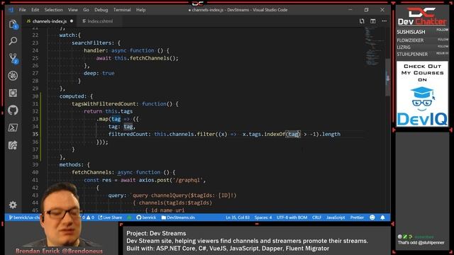 DevStreams Site - ASPNET Core - C# - JavaScript - VueJS - Ep 189 смотреть онлайн