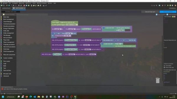 File Manager - JSON files | MCreator 2023.1