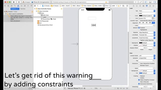 How to resolve "layout constraints may clip their content or overlap" warning | SWIFT 5 | No Sound смотреть онлайн