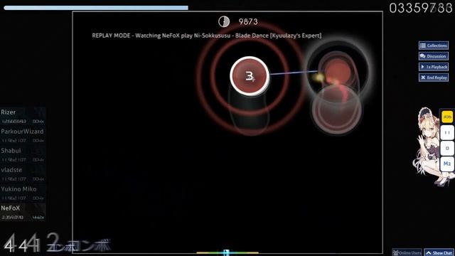 Osu! | Ni-Sokkususu - Blade Dance (Kyuulazy's Expert) смотреть онлайн