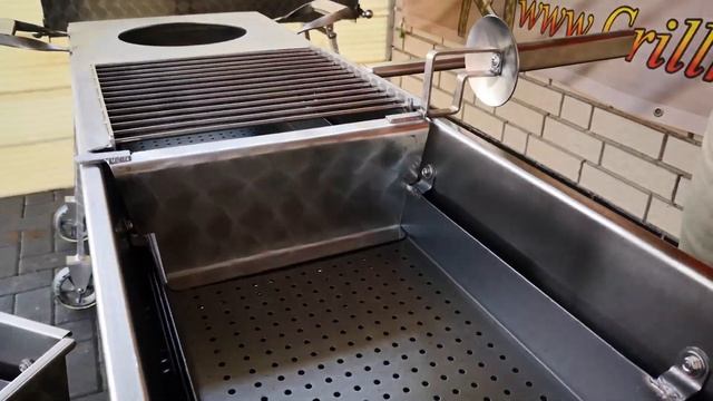 Мангал из нержавеющей стали Германия Mangal Grill Russischer Schaschlikgrill Holzkohlegrill шашлык смотреть онлайн