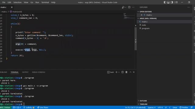 2# C - Processes - (eg. Interactive Shell) смотреть онлайн