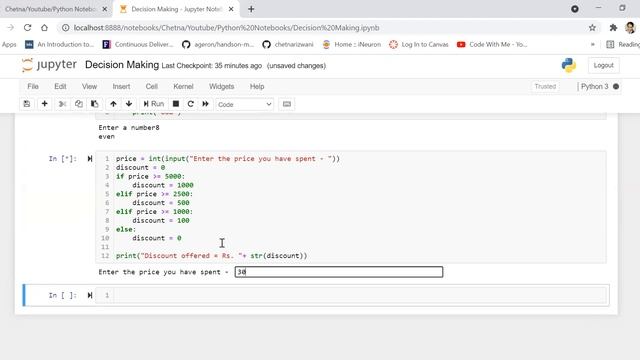 Relational and Logical Operators | Decision making - Branching (if elif else.. in Python) смотреть онлайн